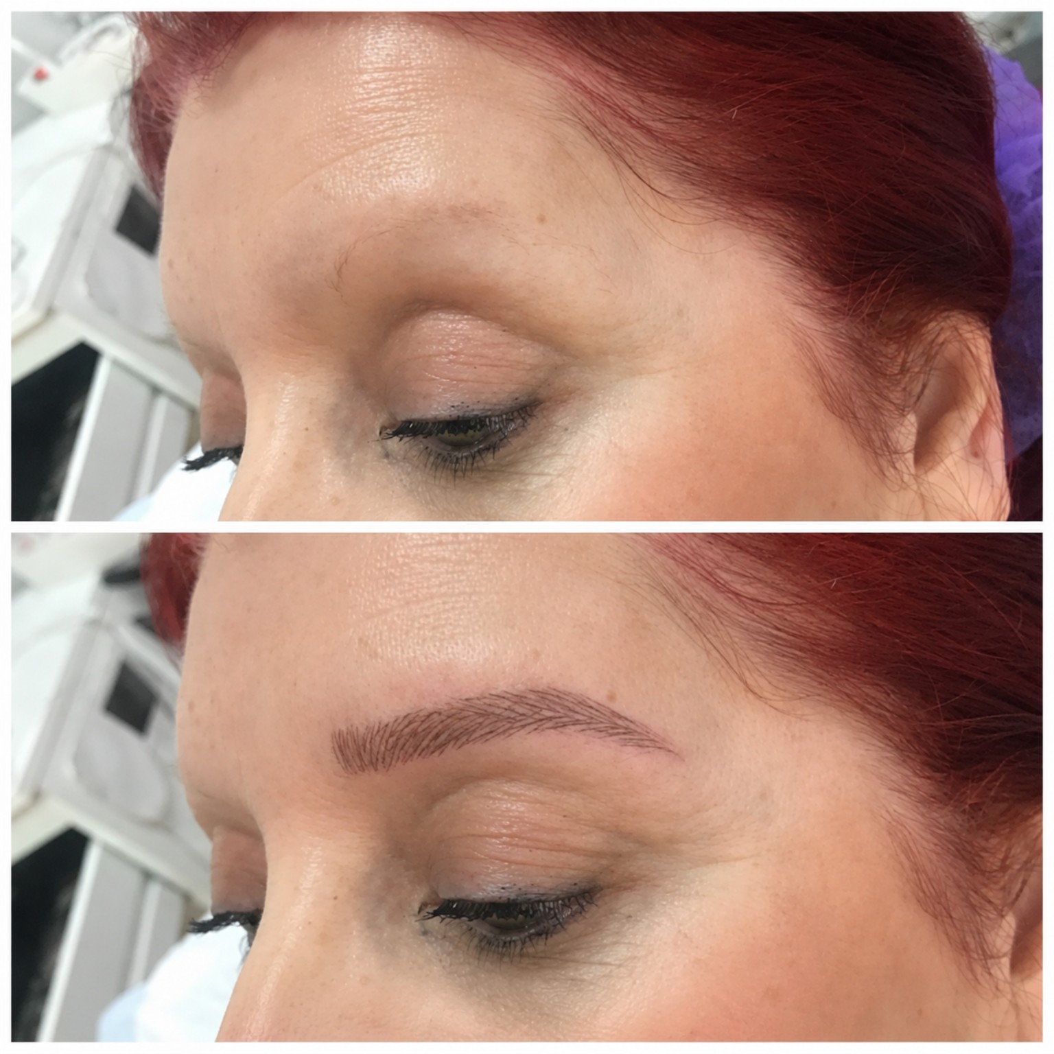 Resultado real de diseño de cejas